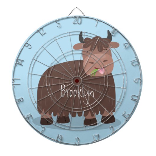 Grappig blij dat ik gras cartoon zie eten dartbord (Voorkant)