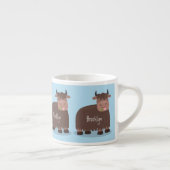 Grappig blij dat ik gras cartoon zie eten espresso kop (Rechts)