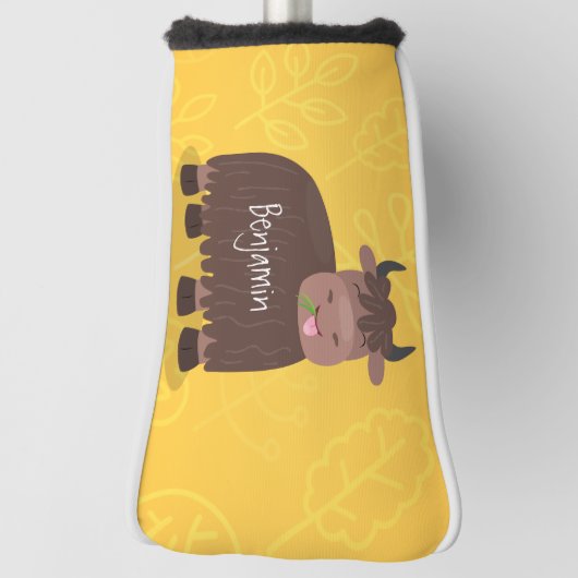 Grappig blij dat ik gras cartoon zie eten golfheadcover (Draai 90)