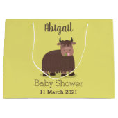 Grappig blij dat ik gras cartoon zie eten groot cadeauzakje (Voorkant)