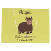 Grappig blij dat ik gras cartoon zie eten groot cadeauzakje (Achterkant)