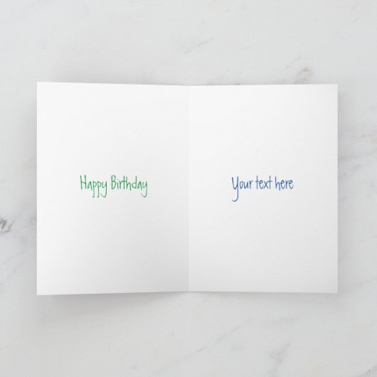 Grappig blij dat ik gras cartoon zie eten kaart (Binnen)