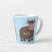 Grappig blij dat ik gras cartoon zie eten latte mok (Rechterhoek)