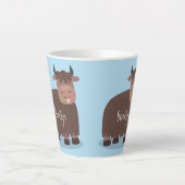 Grappig blij dat ik gras cartoon zie eten latte mok (Voorkant)