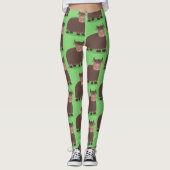 Grappig blij dat ik gras cartoon zie eten leggings (Voorkant)