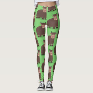 Grappig blij dat ik gras cartoon zie eten leggings