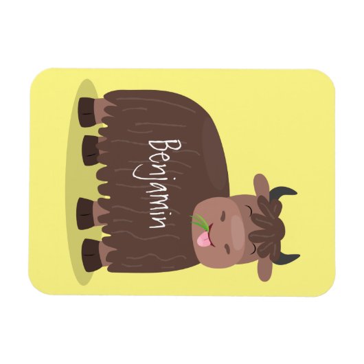 Grappig blij dat ik gras cartoon zie eten magneet (Horizontaal)