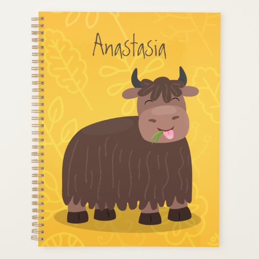 Grappig blij dat ik gras cartoon zie eten planner (Voorkant)