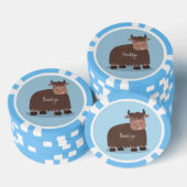 Grappig blij dat ik gras cartoon zie eten poker chips (Opstapeling)