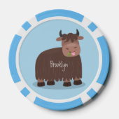 Grappig blij dat ik gras cartoon zie eten poker chips (Achterkant)
