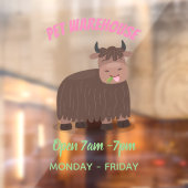 Grappig blij dat ik gras cartoon zie eten raamsticker (Vel 2)