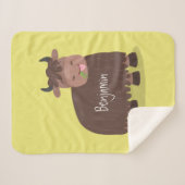 Grappig blij dat ik gras cartoon zie eten sherpa deken (Voorkant (horizontaal))