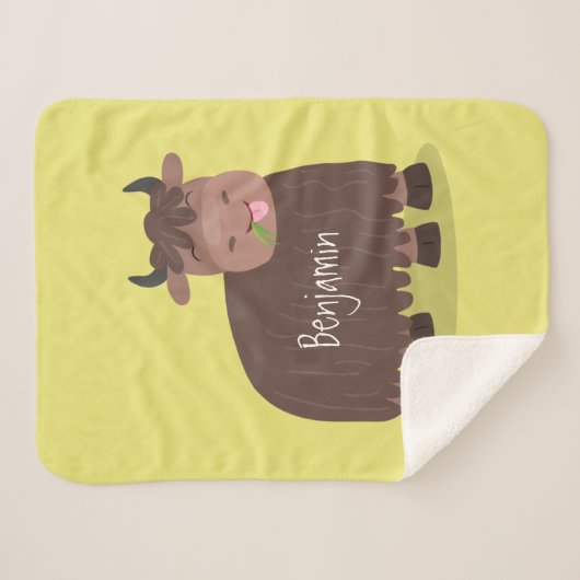 Grappig blij dat ik gras cartoon zie eten sherpa deken (Voorkant (horizontaal))