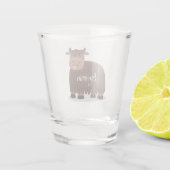 Grappig blij dat ik gras cartoon zie eten shot glas (Achterkant)