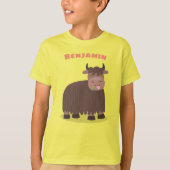 Grappig blij dat ik gras cartoon zie eten t-shirt (Voorkant)