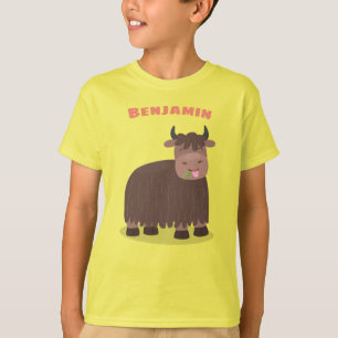 Grappig blij dat ik gras cartoon zie eten t-shirt