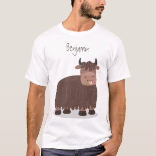 Grappig blij dat ik gras cartoon zie eten t-shirt