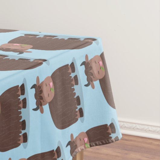 Grappig blij dat ik gras cartoon zie eten tafelkleed (Voorbeeld)