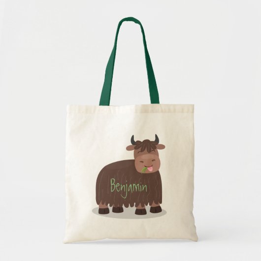 Grappig blij dat ik gras cartoon zie eten tote bag (Voorkant)