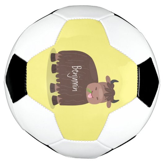 Grappig blij dat ik gras cartoon zie eten voetbal (Gedraaid)