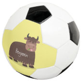 Grappig blij dat ik gras cartoon zie eten voetbal (Drie kwart)