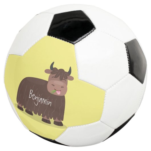 Grappig blij dat ik gras cartoon zie eten voetbal (Drie kwart)