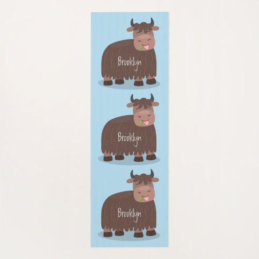 Grappig blij dat ik gras cartoon zie eten yogamat (Achterkant)