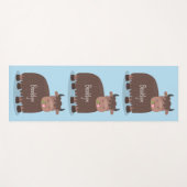 Grappig blij dat ik gras cartoon zie eten yogamat (Voorkant (horizontaal))