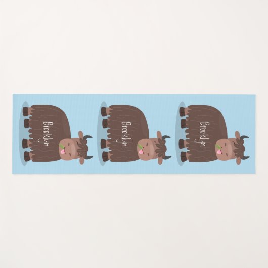 Grappig blij dat ik gras cartoon zie eten yogamat (Voorkant (horizontaal))