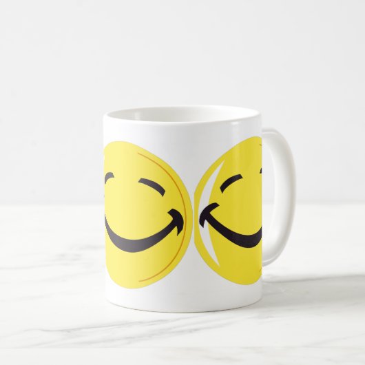 Grappig blij met de mok van koffie (Voorkant rechts)