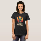 Grappig blij pitbull-gezicht - rustend pit-gezicht t-shirt (Voorkant volledig)