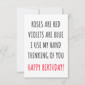 Grappig blije verjaardagskaart en cadeau bedankkaart (Voorkant)