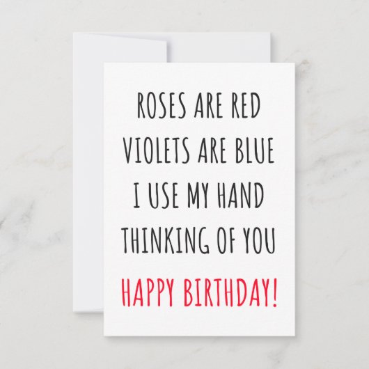 Grappig blije verjaardagskaart en cadeau bedankkaart (Voorkant)