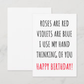 Grappig blije verjaardagskaart en cadeau bedankkaart (Voorkant / Achterkant)