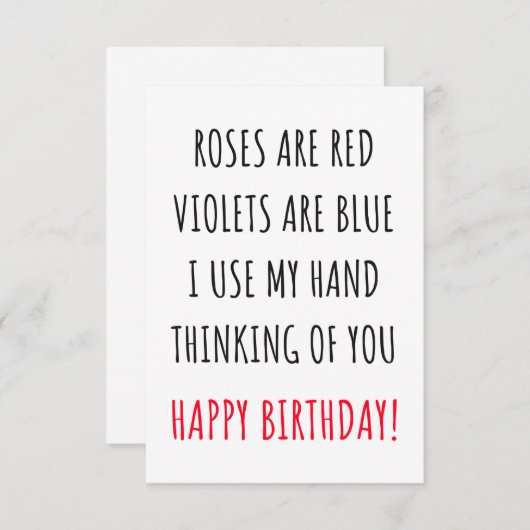 Grappig blije verjaardagskaart en cadeau bedankkaart (Voorkant / Achterkant)