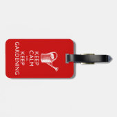 Grappig Blijf kalm en blijf tuinieren Bagagelabel (Achterkant horizontaal)