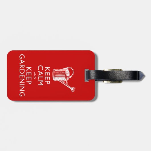 Grappig Blijf kalm en blijf tuinieren Bagagelabel (Achterkant horizontaal)