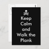 Grappig Blijf kalm en loop het Plank Briefkaart (Voorkant / Achterkant)