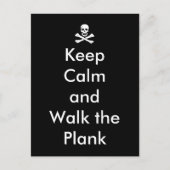 Grappig Blijf kalm en loop het Plank Briefkaart (Voorkant)