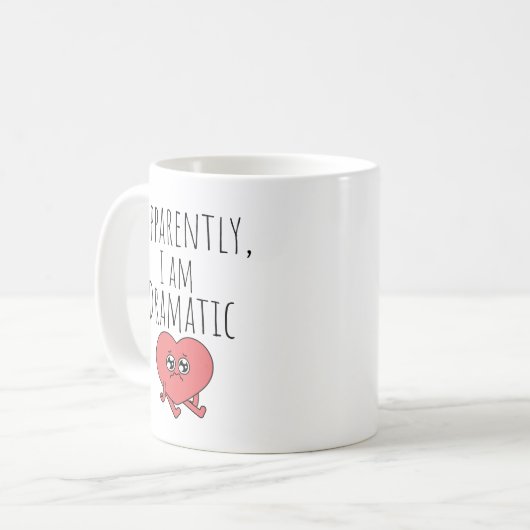 Grappig, blijkbaar ben ik dramatisch koffiemok (Voorkant links)