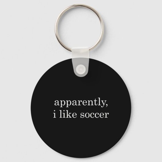 Grappig Blijkbaar hou ik van voetbal _1 Sleutelhanger (Voorkant)