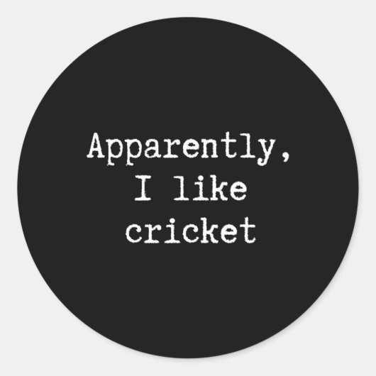 Grappig Blijkbaar Houd Ik Van Cricket Moeder Vader Ronde Sticker (Voorkant)