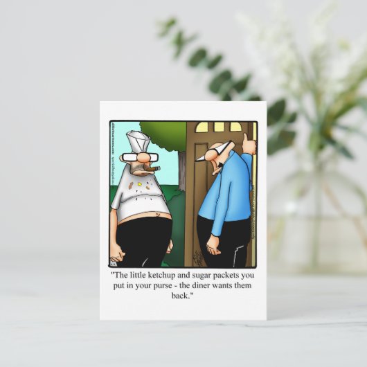 Grappig blijven in aanraking met Humor Briefkaart (Staand voorkant)