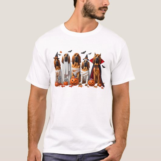 Grappig Bloedhond Halloween Hondenliefhebber T-shirt (Voorkant)