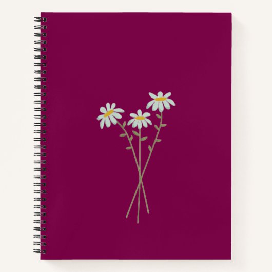 Grappig Bloemen Aangepaste Naam Linkshandige Schoo Notitieboek (Voorkant)