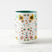 Grappig  bloemig dankbaar gezegend een puinhoop ci mok (Midden)