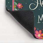 Grappig bloemig vrolijk  groot mondcitaat muismat (Hoek)