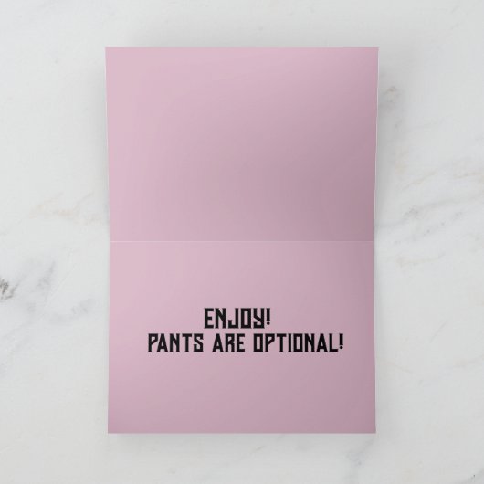 GRAPPIG BLOTE KONT STREAKING VERJAARDAG KAART (Binnen)