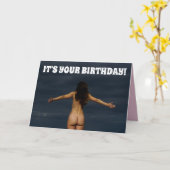 GRAPPIG BLOTE KONT STREAKING VERJAARDAG KAART (Gele Bloem)