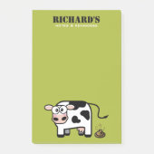 Grappig blozen Pooping Cow Illustratie Post-it® Notes (Voorkant)